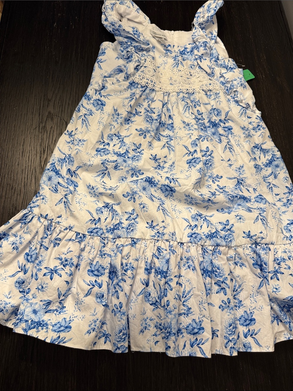 Bonnie Jean Blue and White Floral Dress